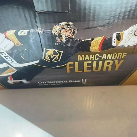 Marc-Andre Fleury NHL city national bank statue figurine new with box. Collected